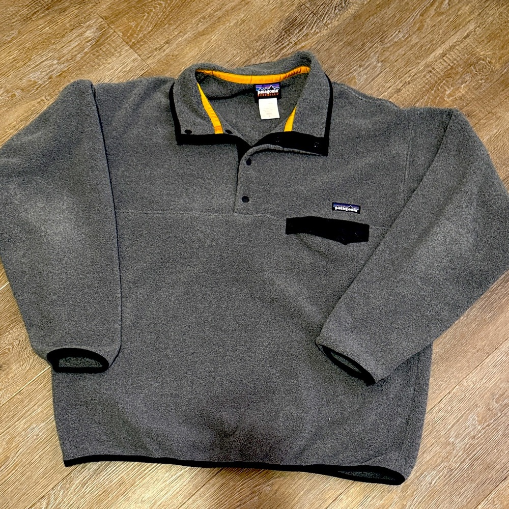 Patagonia Synchilla Gray Fleece Pullover men's L